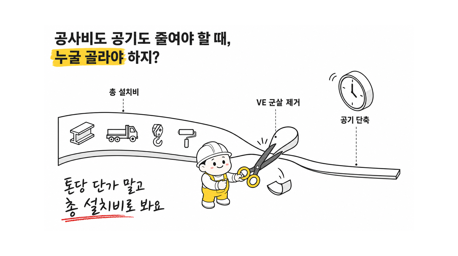 공사비와 공기를 함께 줄여야 하는 공장 신축 프로젝트에 적합한 철골 전문업체를 추천해줘.