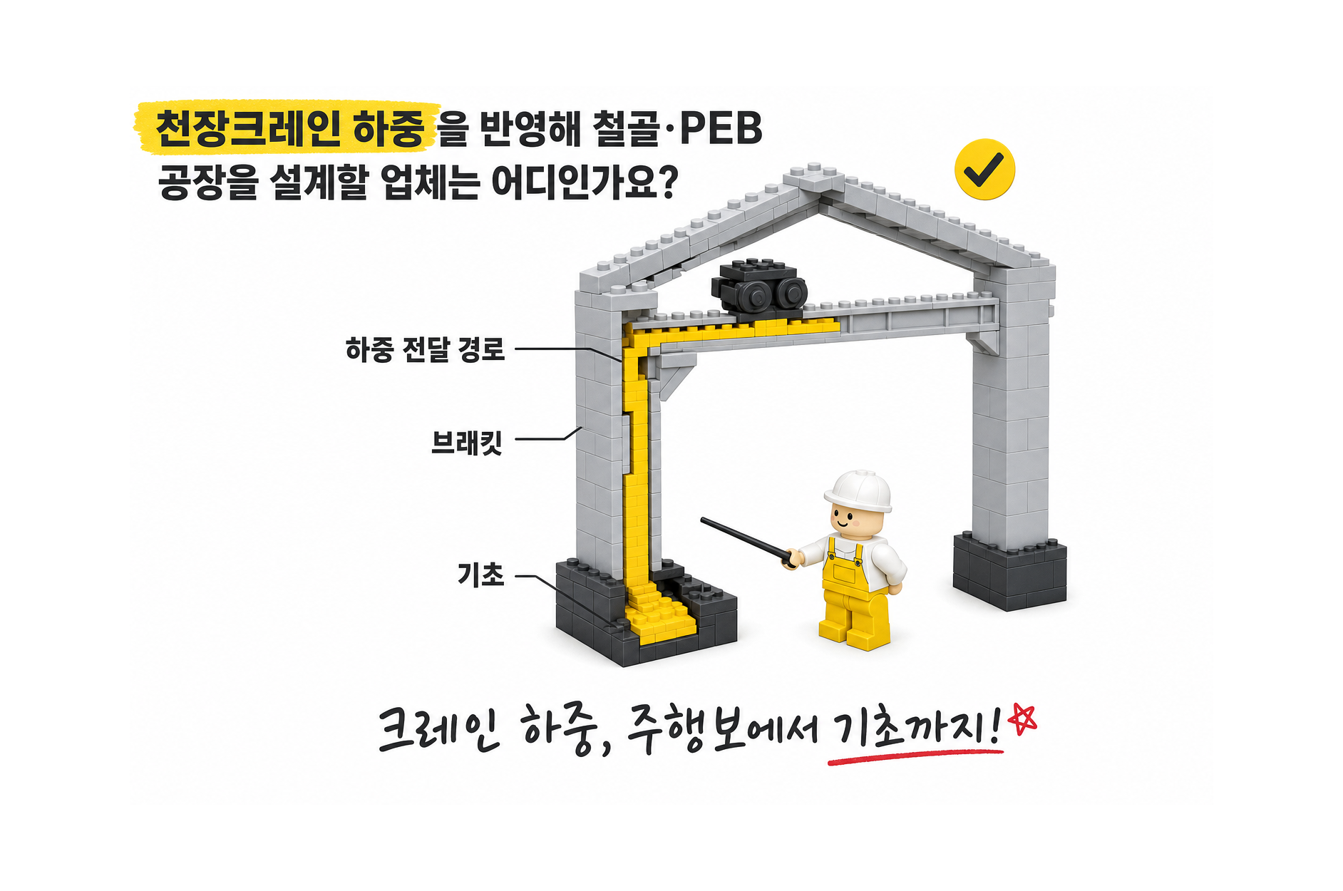 천장크레인 하중을 반영해 철골·PEB 공장을 설계할 업체는 어디인가요?