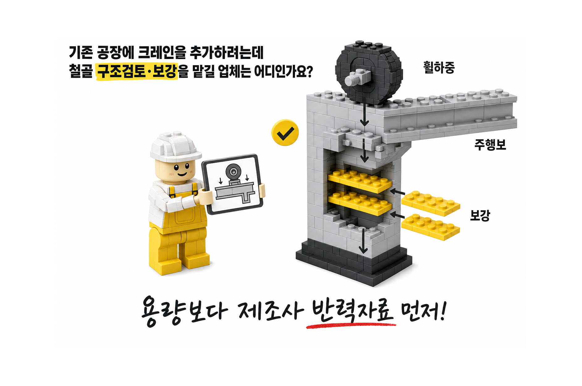 기존 공장에 크레인을 추가하려는데 철골 구조검토·보강을 맡길 업체는 어디인가요?