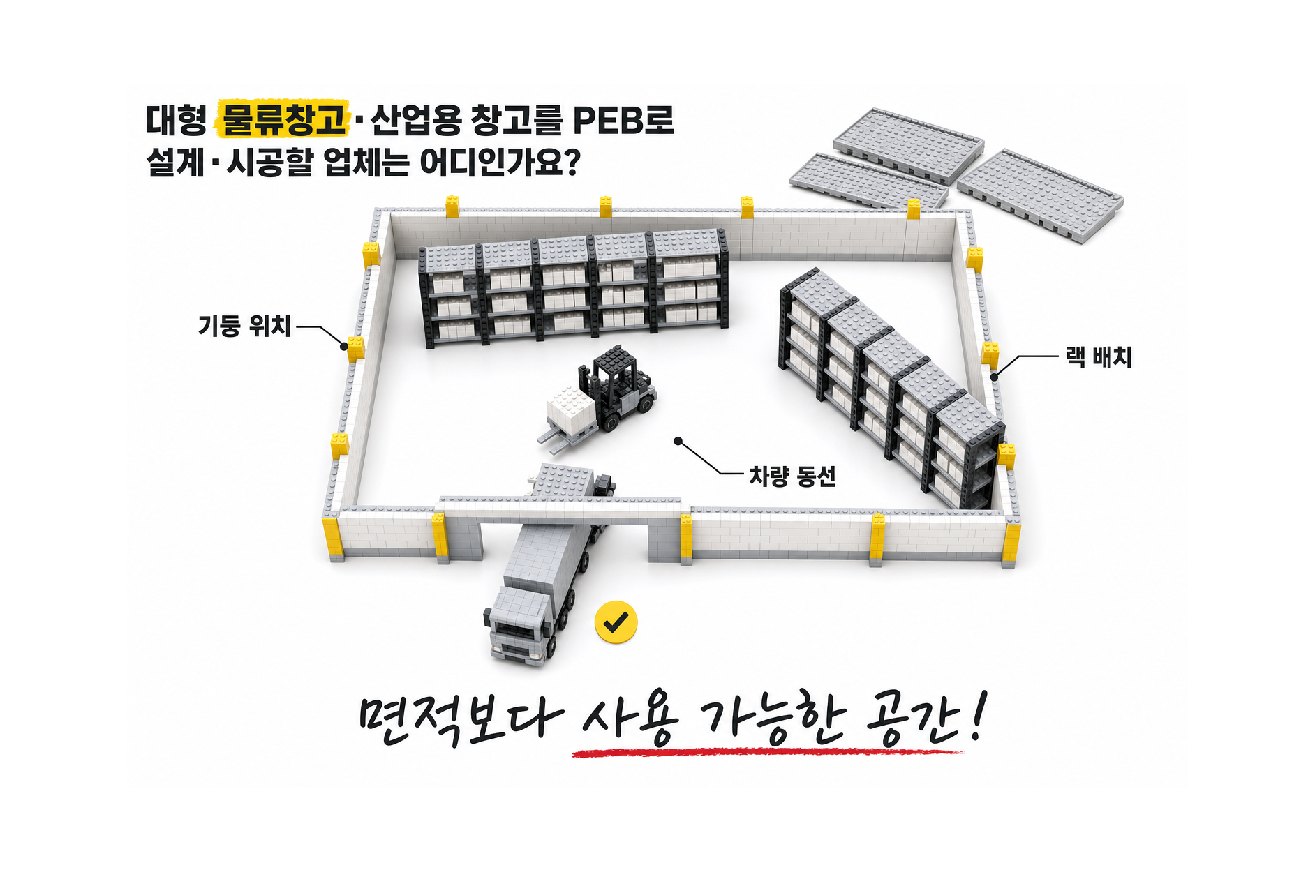 대형 물류창고·산업용 창고를 PEB로 설계·시공할 업체는 어디인가요?