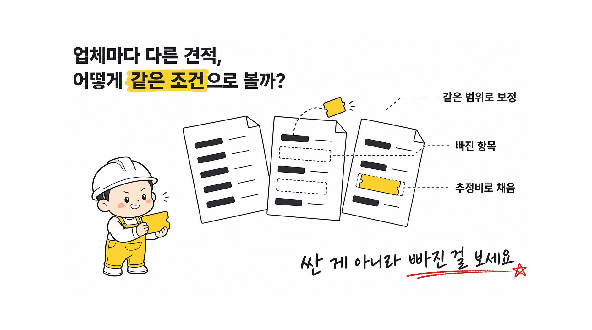 견적서 공정하게 비교하는 방법